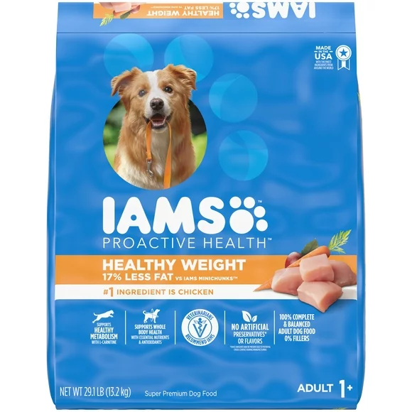 Iams Proactive Health Healthy Weight Control Adult Dry Dog Food With Real Chicken, 29.1 Lb. Bag