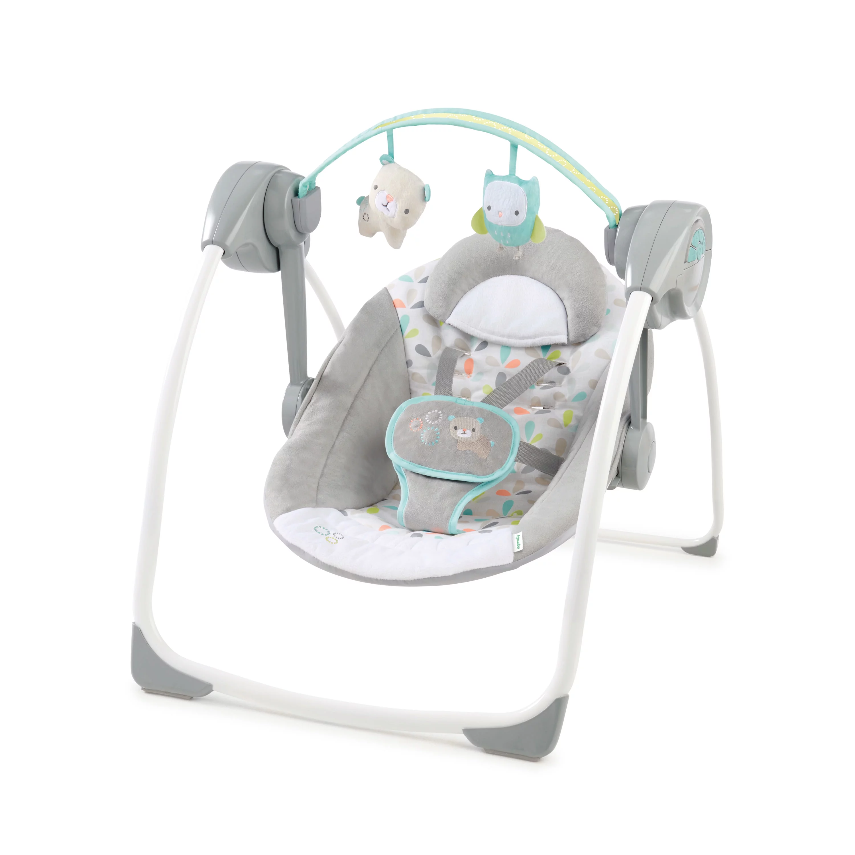 Ingenuity Soothe 'n Delight Portable Baby Swing with Music, Gray