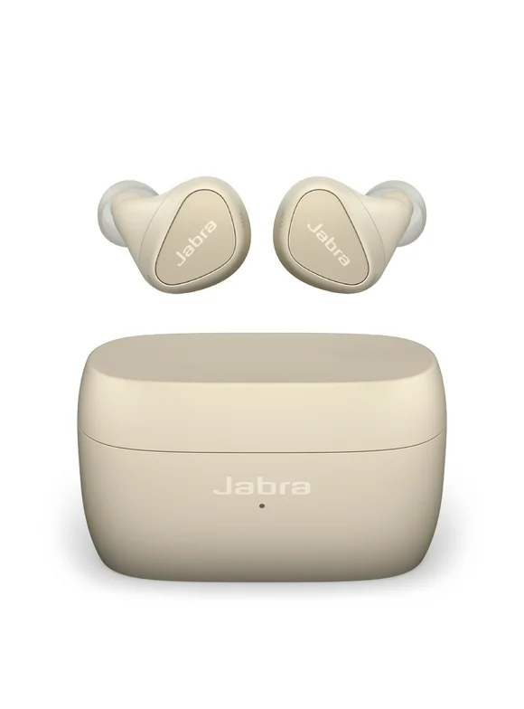 Jabra Elite 5 True Wireless In-Ear Bluetooth Earbuds, Active Noise Cancelling, Gold Beige