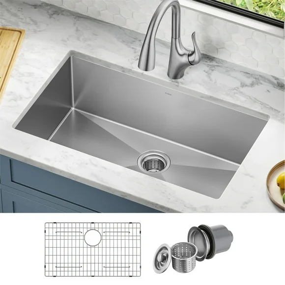 Kraus KHU100-32 Single Basin Undermount Kitchen Sink