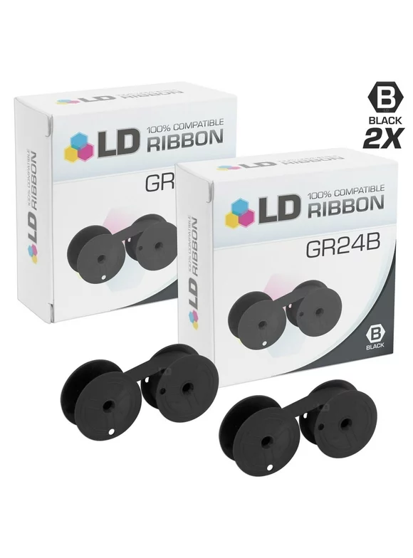 LD Compatible Printer Ribbon Cartridge Replacement for Canon GR24 (Black, 2-Pack)