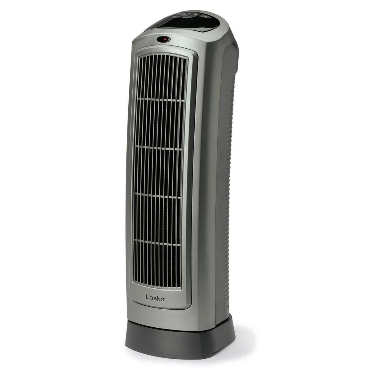 Lasko 1500W Oscillating Ceramic Electric Tower Space Heater with Remote, 5538, Gray, New