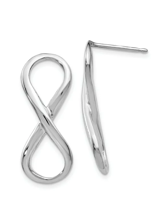 Leslie's Sterling Silver Polished Infinity Symbol Post Earrings