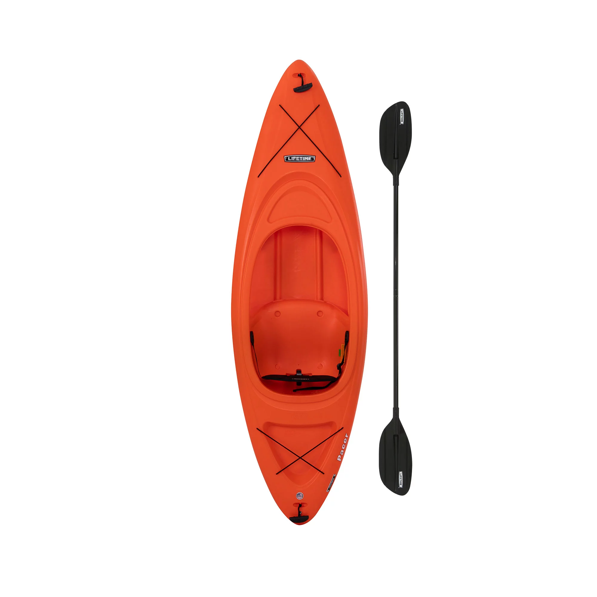Lifetime Pacer 8 ft Sit-Inside Kayak (Paddle Included), Orange (91164)