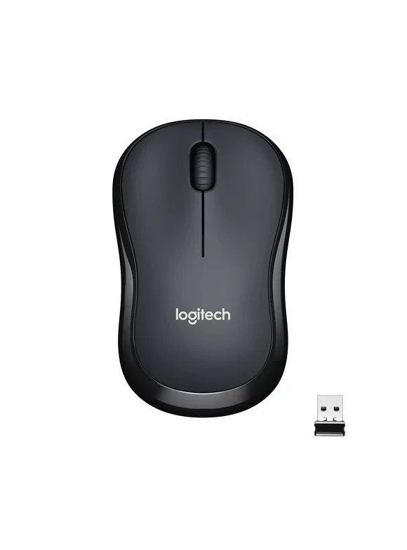Logitech Silent Wireless Mouse, 2.4 GHz with USB Receiver, 1000 DPI Optical Tracking, Ambidextrous, Black