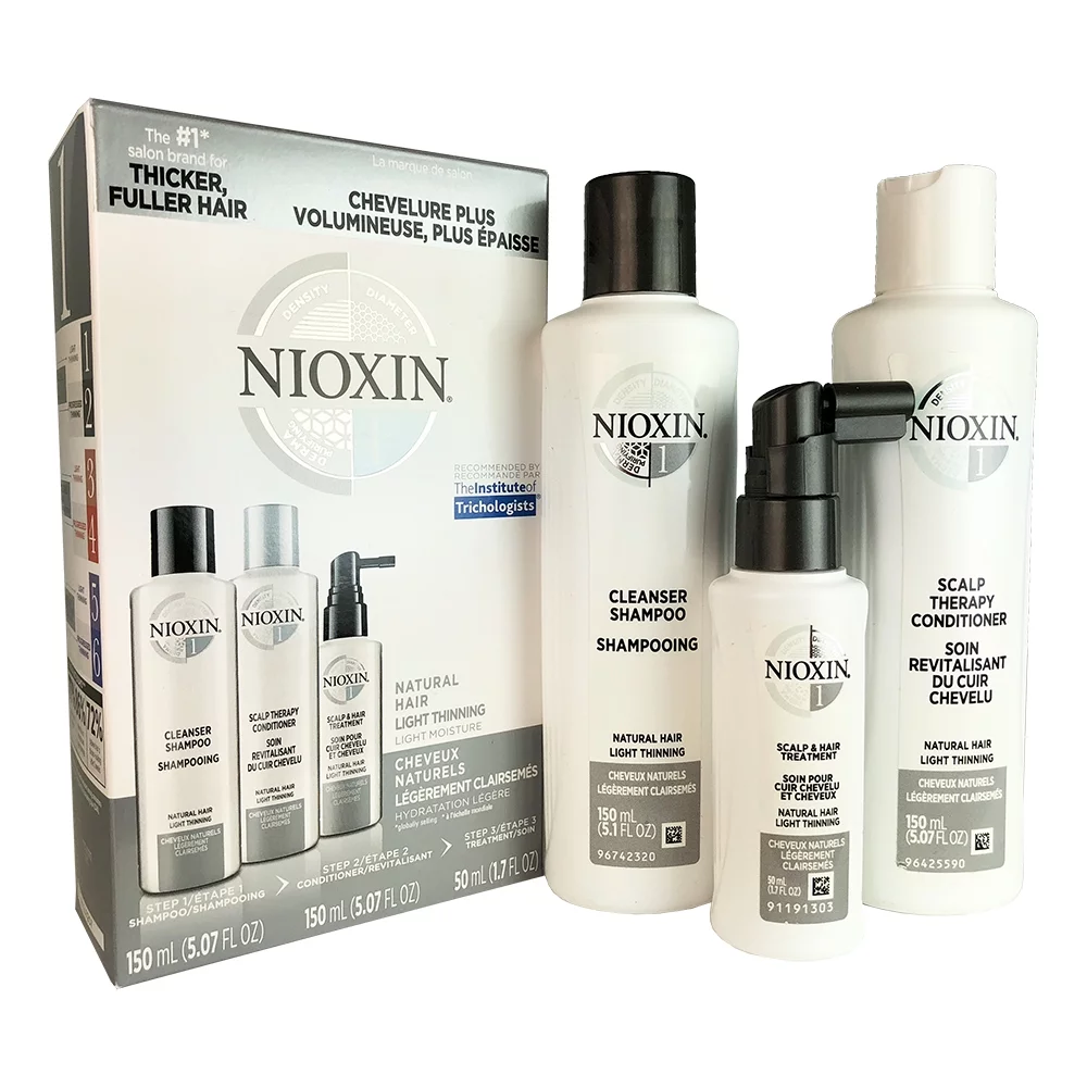 Nioxin System 1 Trial Kit Cleanser and Scalp Therapy 5.07 oz and Scalp Treatment 1.7 oz