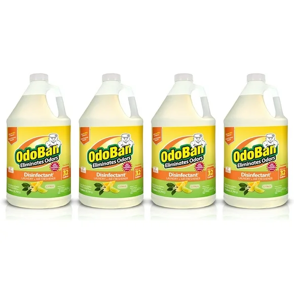 OdoBan Disinfectant Concentrate and Odor Eliminator, 4 Gallons, Citrus Scent