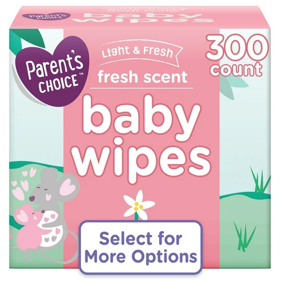 Parent's Choice Fresh Scent Baby Wipes, 300 Count (Select for More Options)