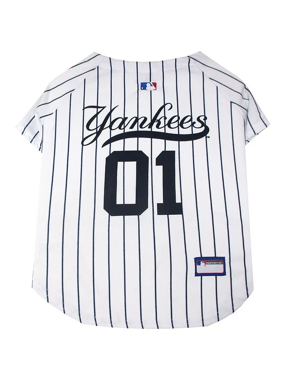 Pets First MLB New York Yankees Mesh Jersey for Dogs and Cats - Licensed Soft Poly-Cotton Sports Jersey - Medium