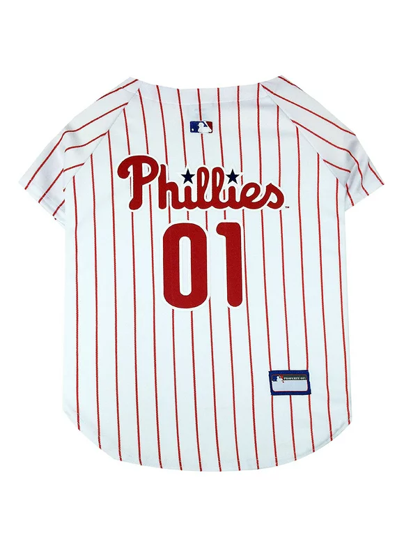 Pets First MLB Philadelphia Phillies Mesh Jersey for Dogs and Cats - Licensed Soft Poly-Cotton Sports Jersey - Medium