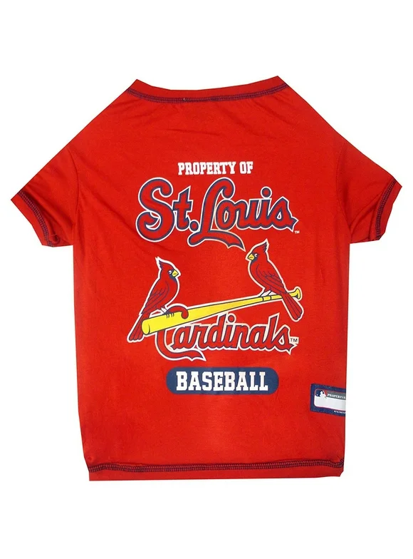 Pets First MLB St. Louis Cardinals Tee Shirt for Dogs & Cats. Officially Licensed - Medium