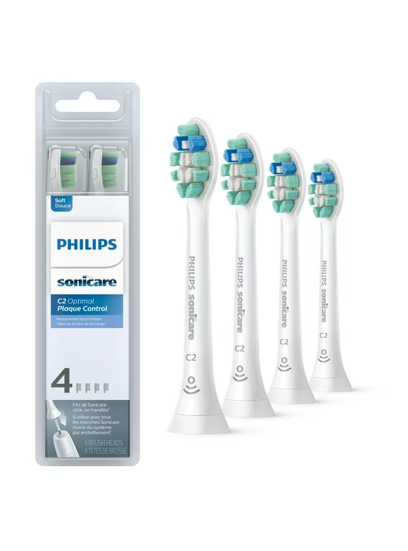 Philips Sonicare Optimal Plaque Control Replacement Toothbrush Heads, HX9024/65, White 4-pk