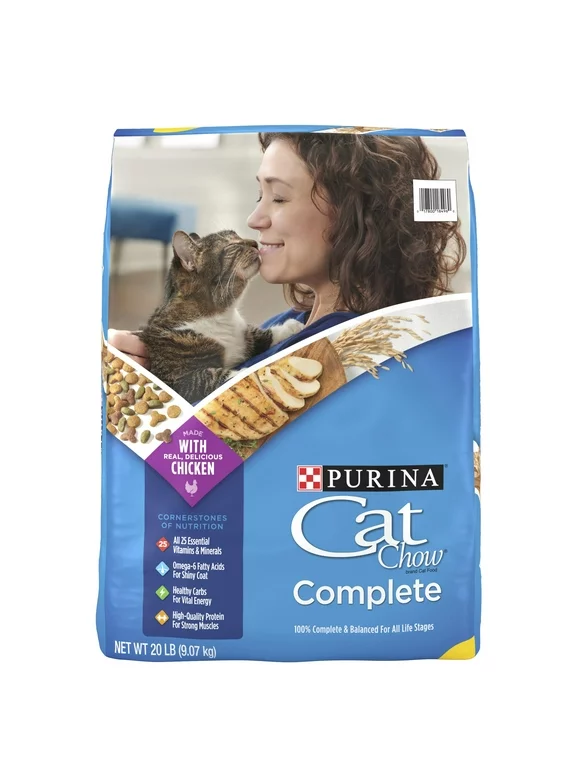 Purina Cat Chow Complete Dry Cat Food, 20 lb Bag