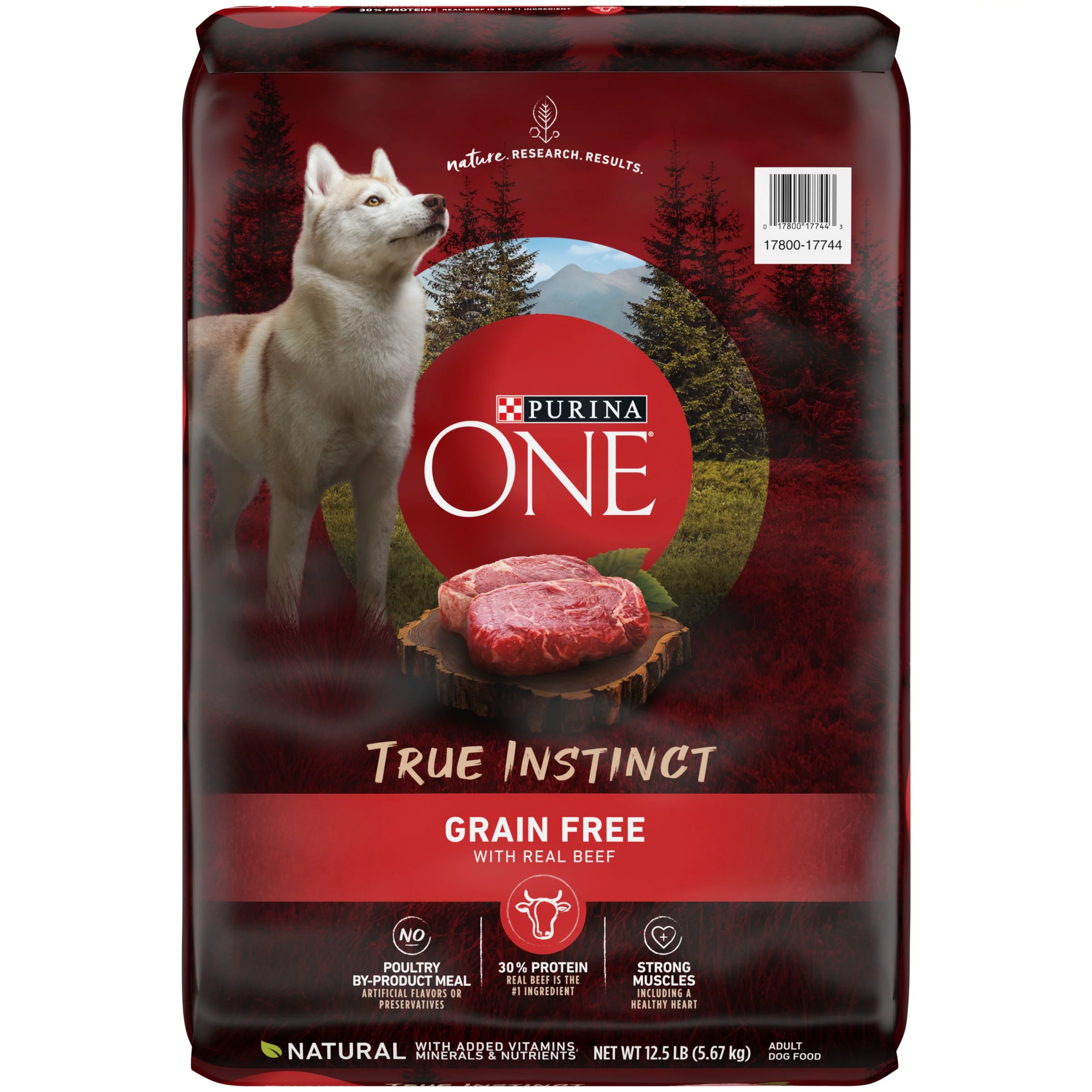 Purina One True Instinct Dry Dog Food, Grain-Free, 12.5 lb Bag