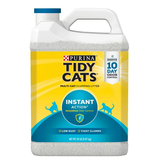 Purina Tidy Cats Clumping Cat Litter, Instant Action Multi Cat Litter, 20 lb. Jug