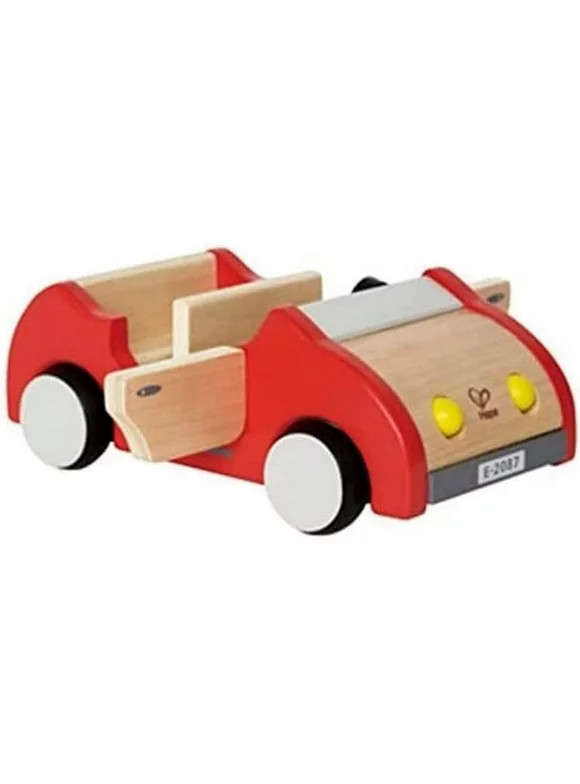 (Red) - Hape Wooden Doll House Furniture Family Car Play Set