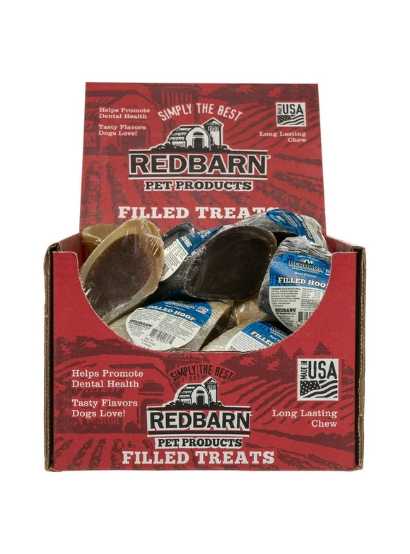 Redbarn Peanut Butter or Beef Filled Cow Hooves Dog Treats