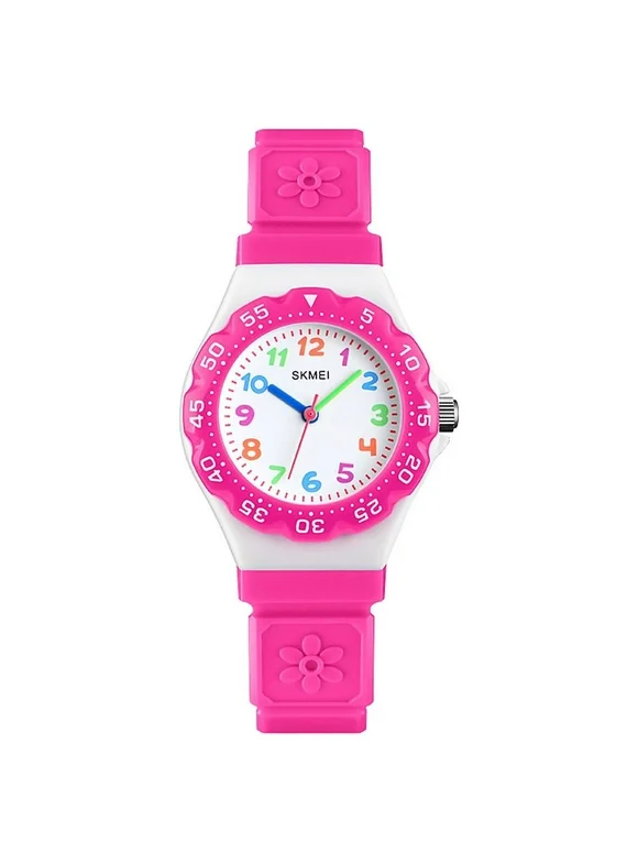 SKMEI Kid's Watch, Waterproof Sport Watch for Kids Girls, Birthday Gifts for 7-10-12-Year-Old, Rose