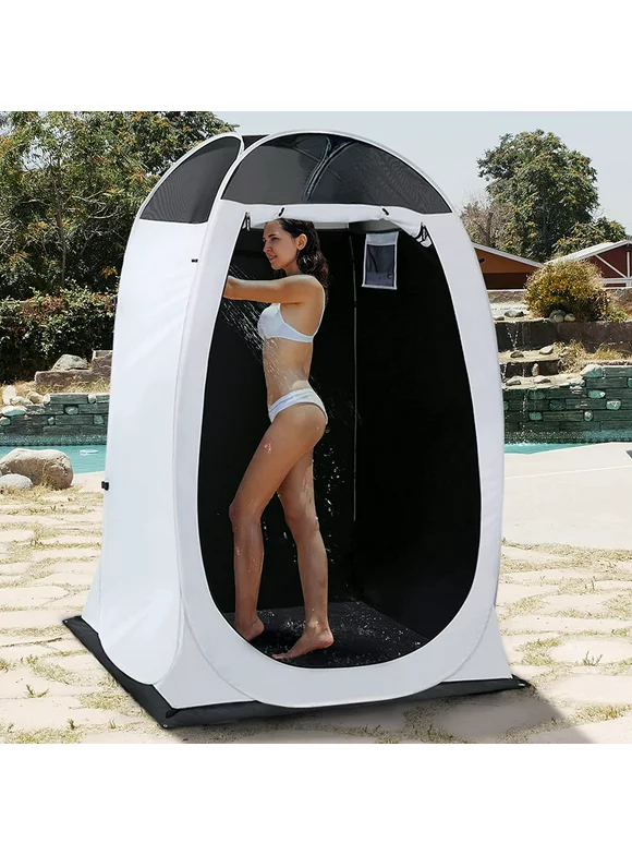 Shower Tent Changing Room Outdoor Toilet Privacy  Up Camping Dressing Portable Shelter Teflon Coating Fabric 4\u2019x4\u2019x7‘