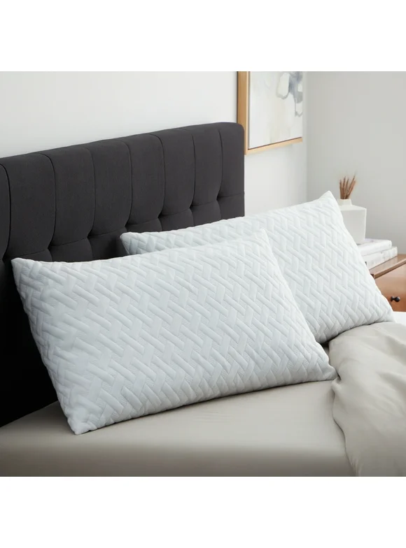 Shredded Memory Foam Bed Pillow, Standard, 2 Pack, Rest Haven