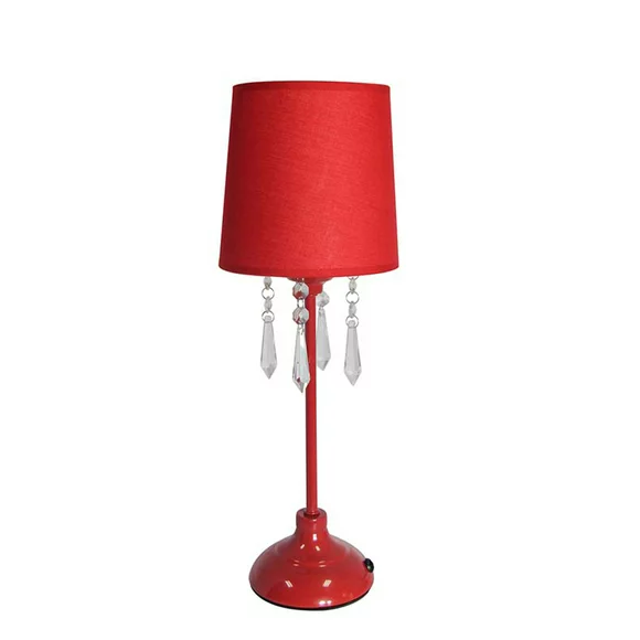 Simple Designs Table Lamp and Hanging Acrylic Beads