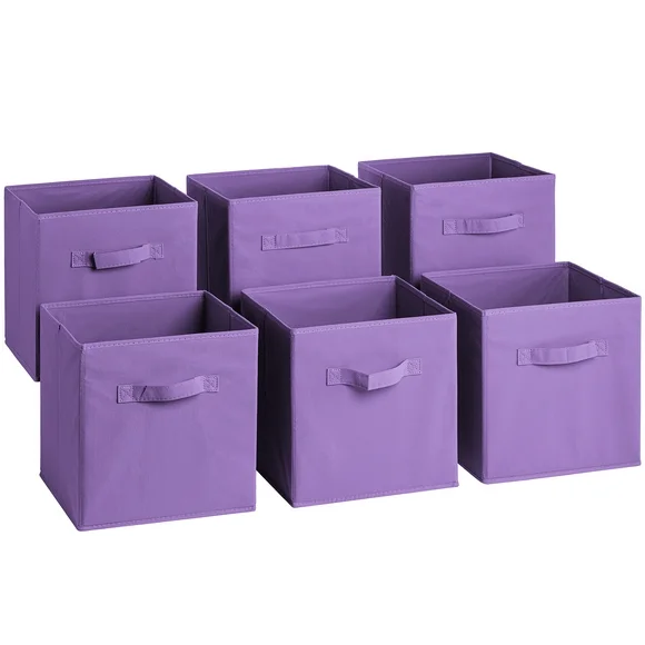 Sorbus Foldable Storage Cube Basket Bin - Great for Nursery, Playroom, Closet, Home Organization (6 Pack)