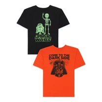 Star Wars Boys Halloween Graphic Tees, 2-Pack, Sizes 4-18