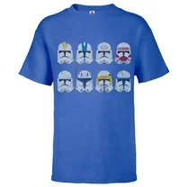 Star Wars Clone Wars Clone Troopers Helmets - Short Sleeve T-Shirt for Kids -Customized-Royal