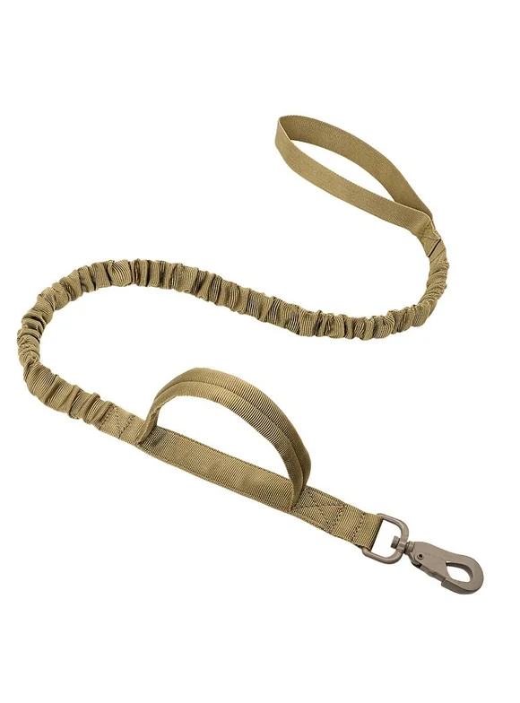 Tactical Dog Harness Training Military Collar Nylon Bungee Leash German Shepherd
