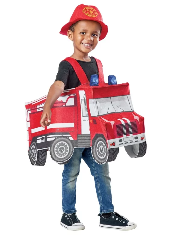 Toddler Red Fire Truck Tunic Costume