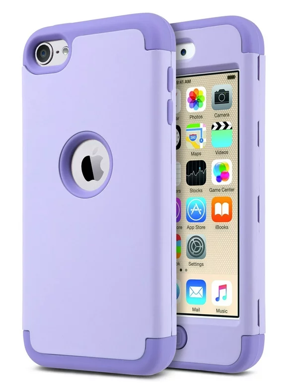 ULAK iPod Case for 7th 6th 5th generation, iPod Touch 7 6 5 Case Heavy Duty Knox Armor Cover for Apple iPod Touch 5th/6th/7th Gen, Purple