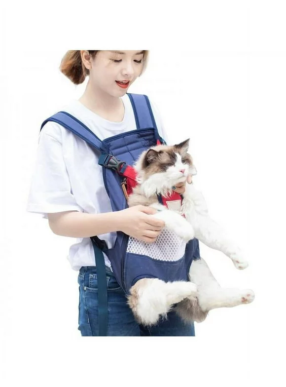 VICOODA Pet Holder Bag Sling Outdoor Front Chest Backpack Legs Out Front Carrier For Small Dog Cat Puppy