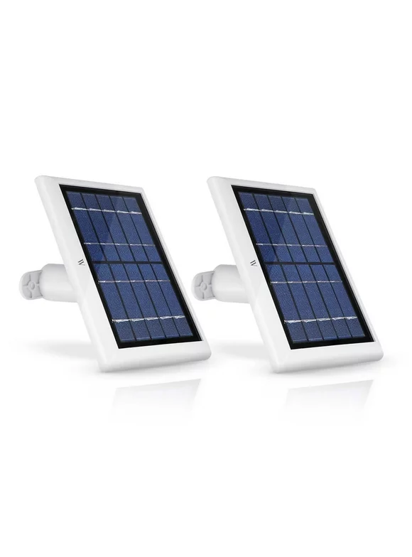 Wasserstein Solar Panel with 13ft Cable for Arlo Essential Spotlight/XL Spotlight Camera Only - Power Your Arlo Camera Continuously (2 Pack, White)