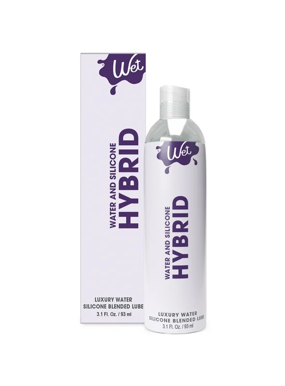Wet Hybrid Silicone & Water Blend Based Personal Lubricant, Extra Long-Lasting Lube, 3.1 fl oz