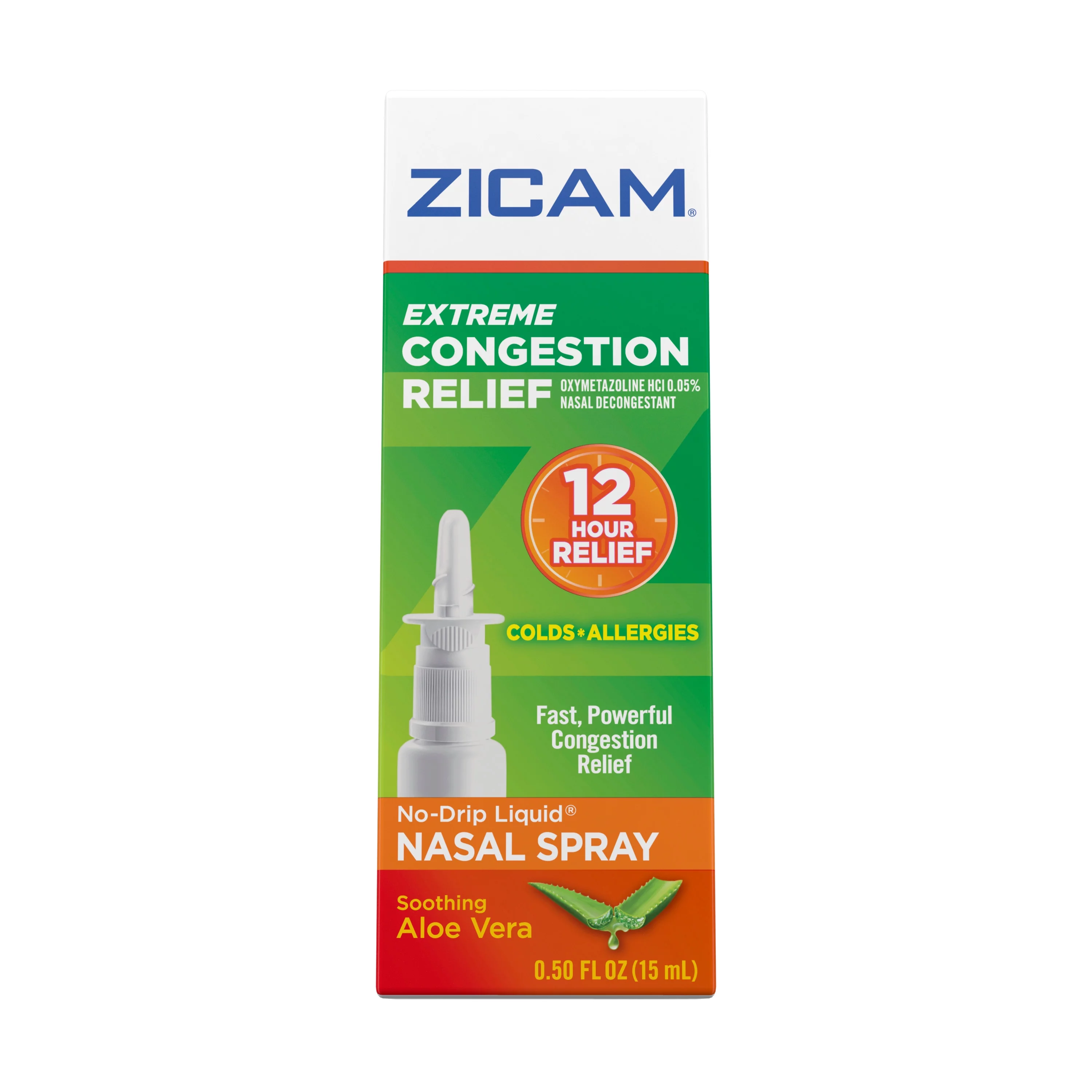 Zicam Extreme Congestion Relief No-Drip Nasal Spray with Soothing Aloe Vera 0.5 oz